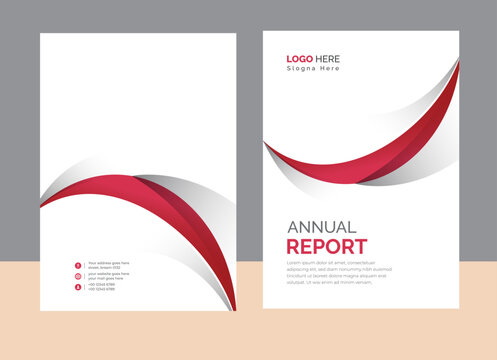 Professional Business abstract vector annual report cover design template