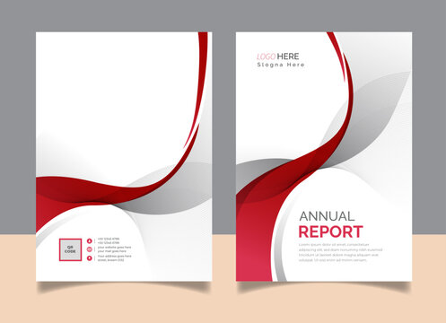 Professional Business abstract vector annual report cover design template