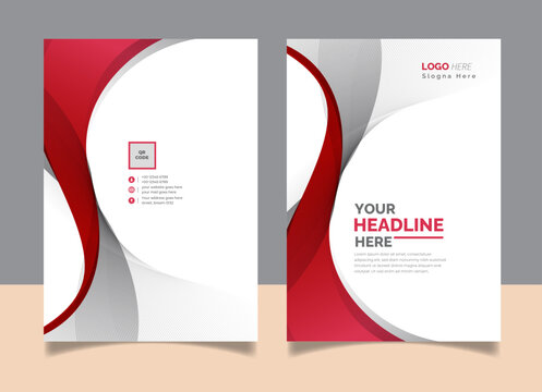 Minimal Abstract vector Annual Report Cover design template