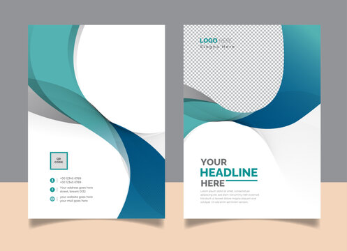 Blue corporate vector Business cover design, Flyer brochure advertising abstract background, Leaflet Modern poster magazine layout template, Annual report for presentation.