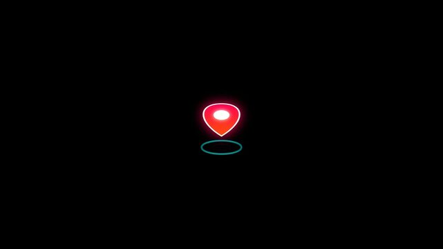 3d map pointer with black background