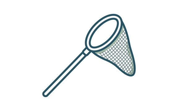 Butterfly Net Vector Illustration