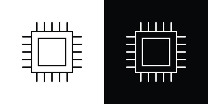 Semiconductor icon vector graphic kit