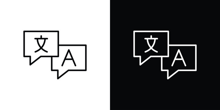 Translation icon vector graphic kit