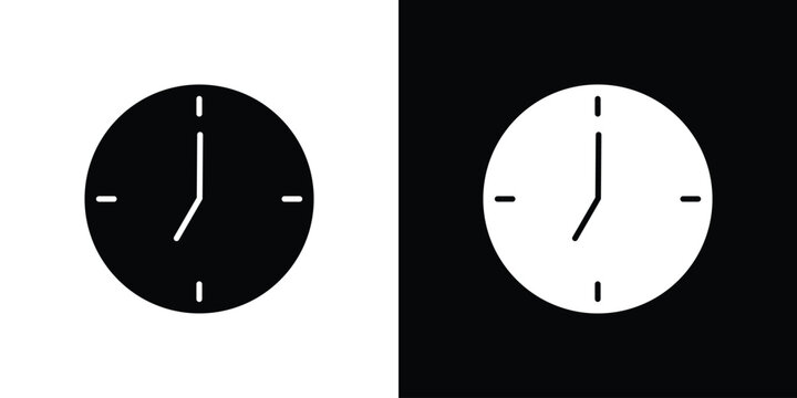 Clock seven icon for creative projects