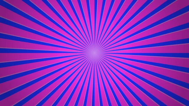 Sunburst background with blue and pink rays