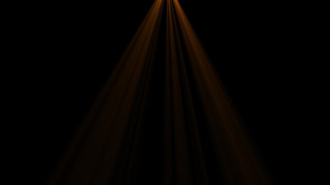 Flare light beam with smoke and dust particle effect abstract background. 4K 3D abstract light motion titles cinematic background. Light rays beam on black background loop animation .