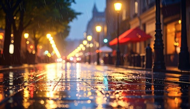 City rain
