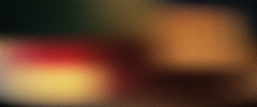 Abstract dark soft blurred gradient background with grain texture and warm orange and brown tones