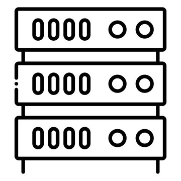 Dedicated Server Rack Icon