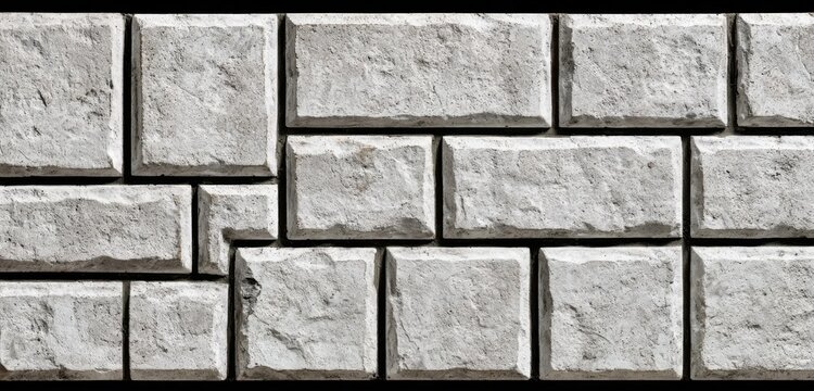 Light gray stone wall with dark grout lines