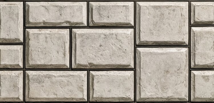 Light gray stone wall with rectangular blocks and mortar lines