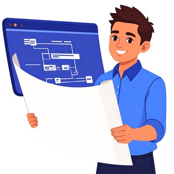 Business professional holding a laptop and tablet.