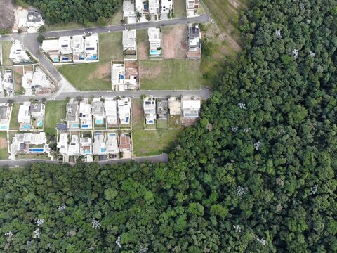 O contraste da vegeta&ccedil;&atilde;o nativa e urbaniza&ccedil;&atilde;o, na cidade de Barueri, regi&atilde;o da Grande S&atilde;o Paulo, Brasil