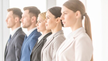 Fototapeta premium 未来を見据えるビジネスパーソン(ビジネスマン、ビジネスウーマン)たち Business people looking ahead to the future