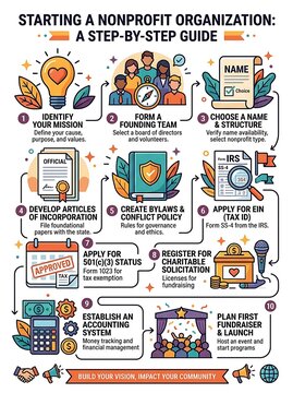 Step by step guide for starting a nonprofit organization