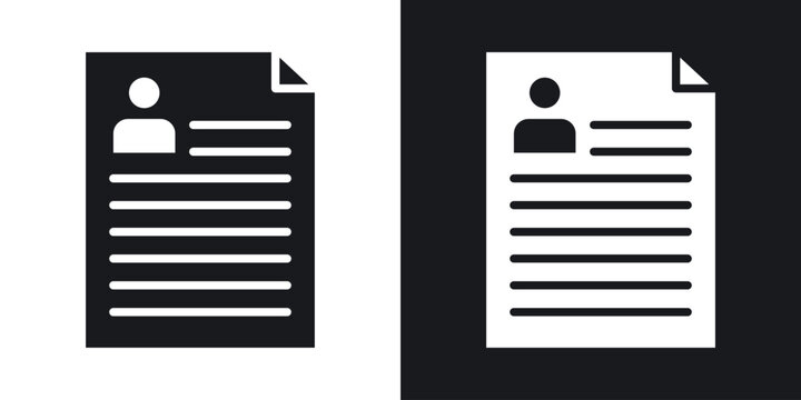 CV icon flat illustrations group
