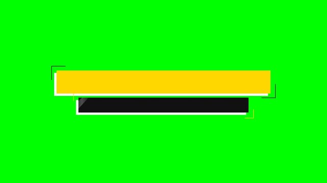 Yellow and black lower third motion graphic
