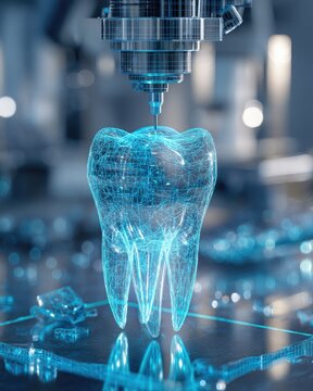 Advanced dental technology 3D printing tooth model