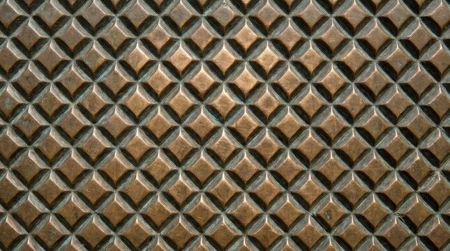 Copper metal diamond pattern texture