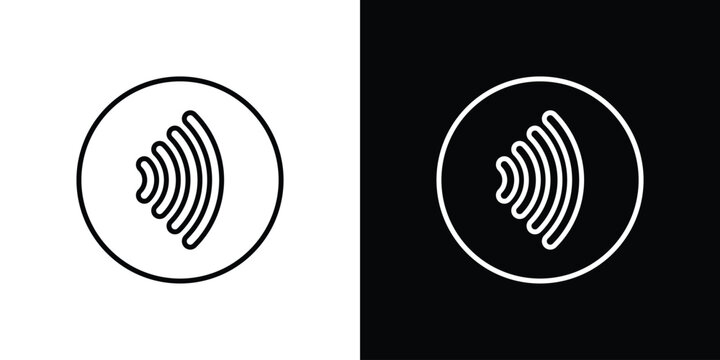 Tap to pay sign thin line symbol series. EPS10