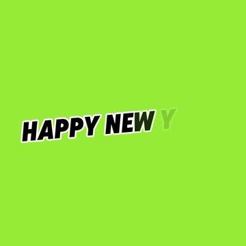 Animated happy new year greeting text label on a light green background happynewyear holiday motion design newyear happynewyear holiday motion design newyear