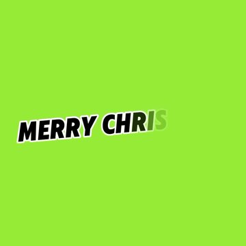 Animated merry christmas greeting text label on a light green background merrychristmas motion design holiday winter merrychristmas motion design holiday winter