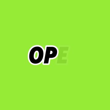 Animated open sign text label on a light green background motion design business store shop motion design business store shop