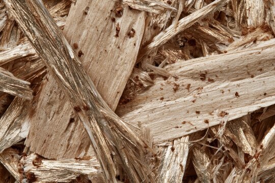 Close-up view of compressed wood fiber particle board texture