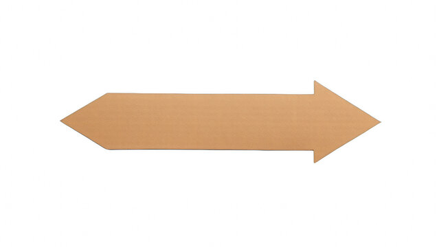Cardboard double sided arrow sign isolated on black background