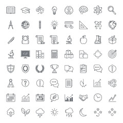 Fototapeta premium Universal thin line icon set for various industries