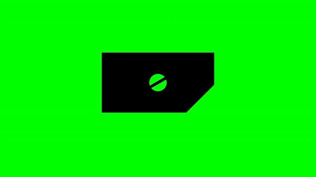 Air cargo container silhouette on green screen for logistics