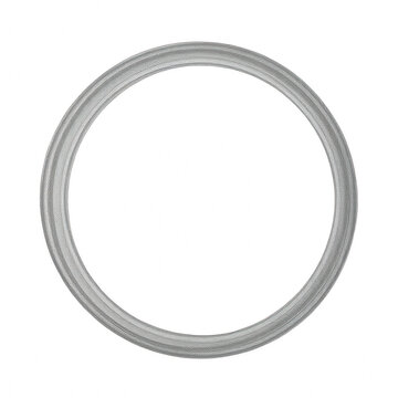 Minimalist circular ring frame on black background