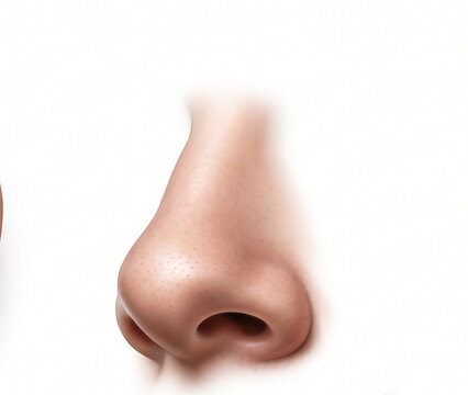 Close up of a woman's nose with a high nose
