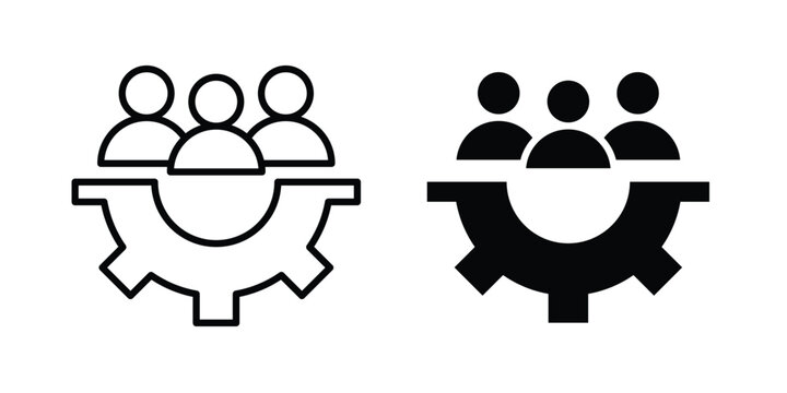 Team management icon editable elements group