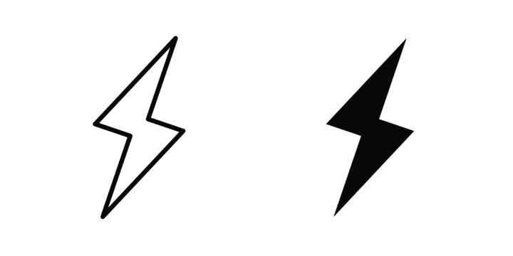 Lightning bolt icon editable elements group