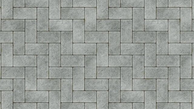 Textured grey paving stone pattern provides an infinite loop background.
