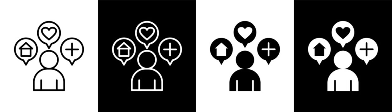 Needs white and black icon set design