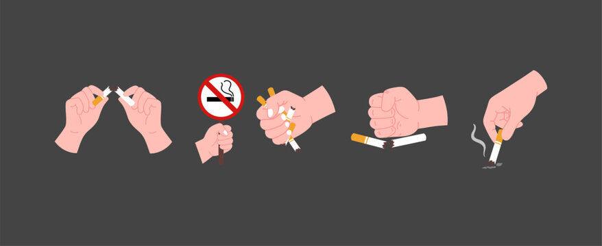 Set of Hand Breaking Cigarettes 
