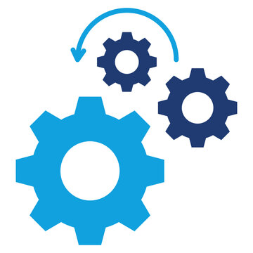 Execution Flat Blue Icon