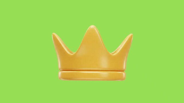 3d icon animation of a crown 