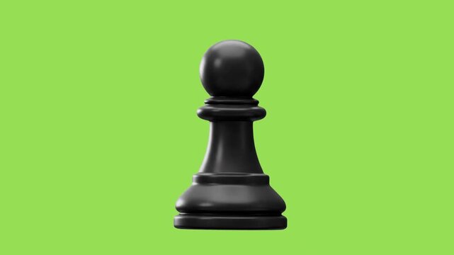 3d icon animation of a chess pawn