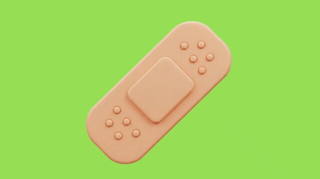 3d icon animation of a bandage 
