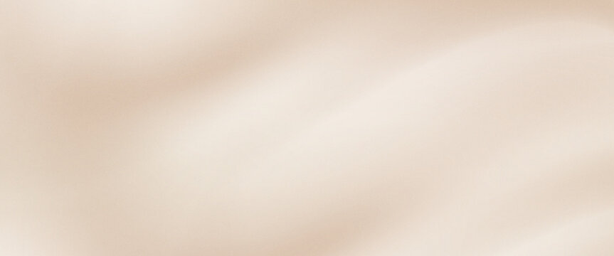 Smooth beige wave gradient background. Soft silk ecru liquid wallpaper. Ivory color texture for banner, flyer, presentation, graphic design, leaflet. Abstract blurred wavy backdrop cover. Vector