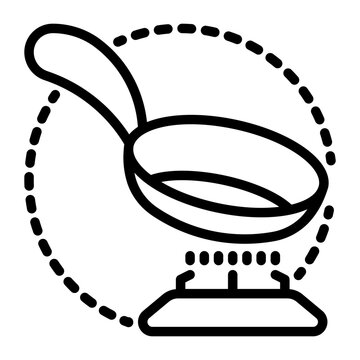 Pan icon, line icon style
