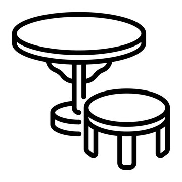 Table icon, line icon style
