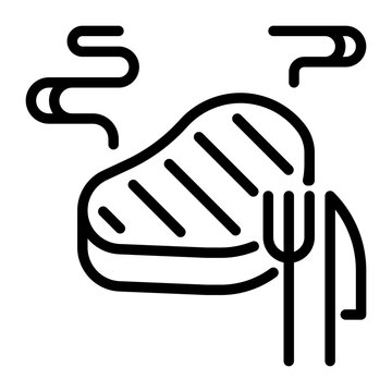 Steak icon, line icon style
