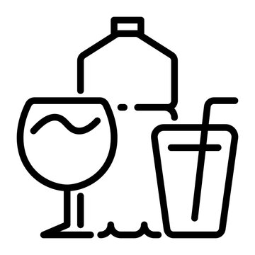 Drink icon, line icon style