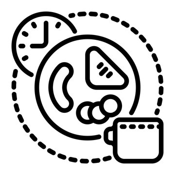 Breakfast icon, line icon style