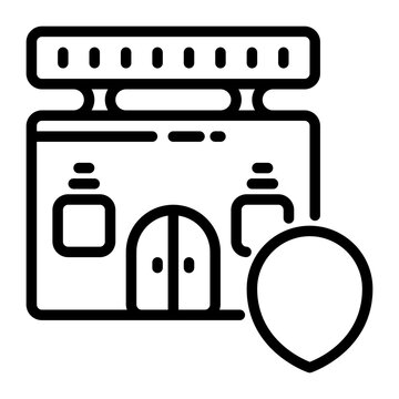 Restaurant icon, line icon style